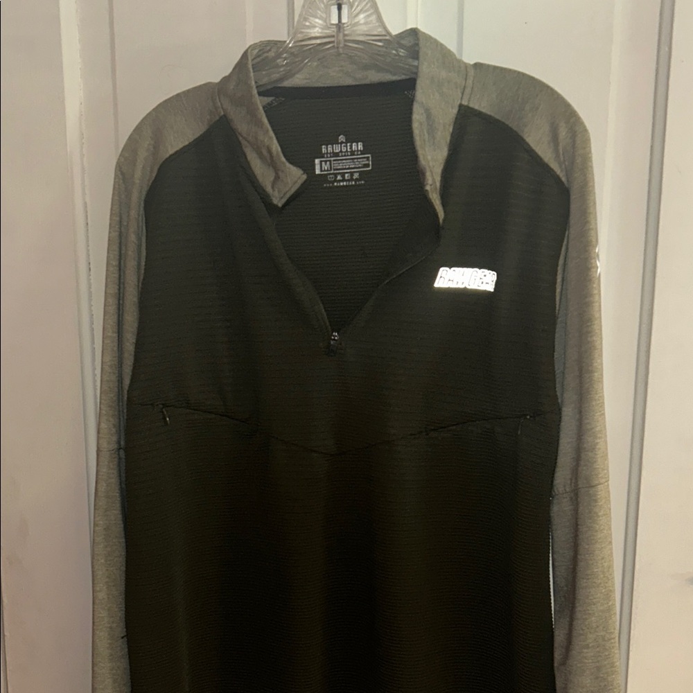 Rawgear Men's two tone green Lightweight Quarter-Zip Shirt Jacket